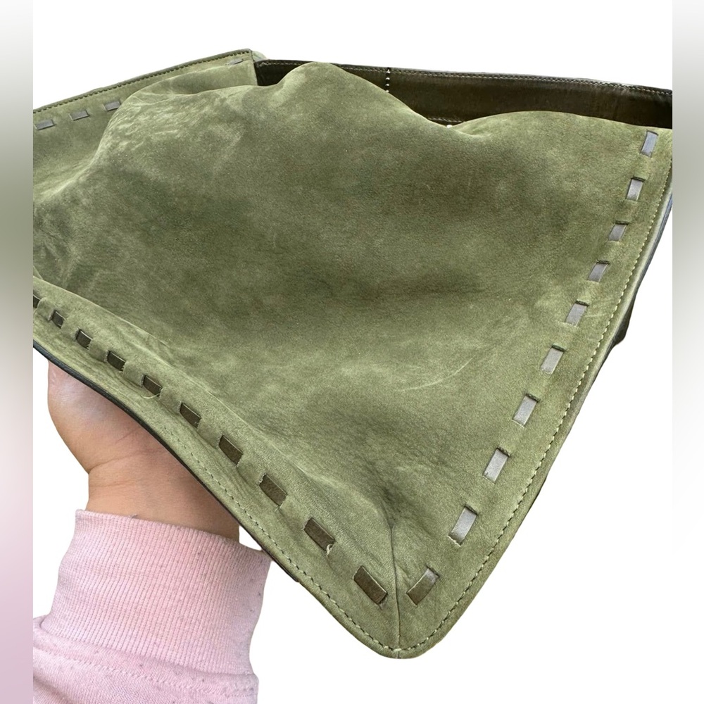 SOLD Vintage Coach West End Olive Suede Hobo Shoulder Bag #9476 - Picture 10 of 11